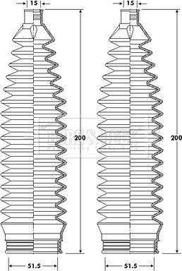 Borg & Beck BSG3414 - Putekļusargu komplekts, Stūres iekārta autodraugiem.lv