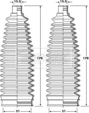 Borg & Beck BSG3418 - Putekļusargu komplekts, Stūres iekārta autodraugiem.lv