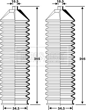 Borg & Beck BSG3429 - Putekļusargu komplekts, Stūres iekārta autodraugiem.lv