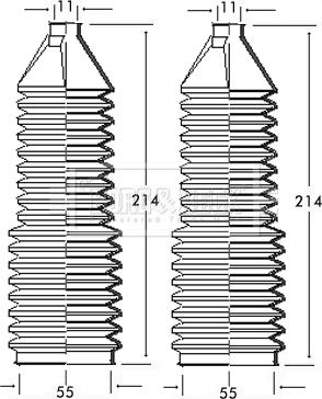 Borg & Beck BSG3098 - Putekļusargu komplekts, Stūres iekārta autodraugiem.lv
