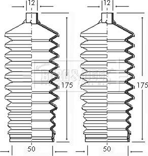 Borg & Beck BSG3050 - Putekļusargu komplekts, Stūres iekārta autodraugiem.lv