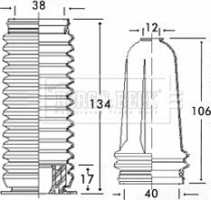 Borg & Beck BSG3167 - Putekļusargu komplekts, Stūres iekārta autodraugiem.lv