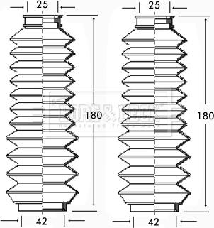 Borg & Beck BSG3106 - Putekļusargu komplekts, Stūres iekārta autodraugiem.lv