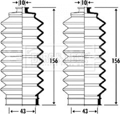 Borg & Beck BSG3305 - Putekļusargu komplekts, Stūres iekārta autodraugiem.lv