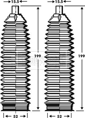 Borg & Beck BSG3389 - Putekļusargu komplekts, Stūres iekārta autodraugiem.lv