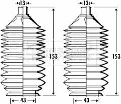 Borg & Beck BSG3332 - Putekļusargu komplekts, Stūres iekārta autodraugiem.lv