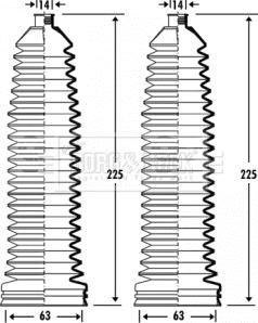 Borg & Beck BSG3337 - Putekļusargu komplekts, Stūres iekārta autodraugiem.lv