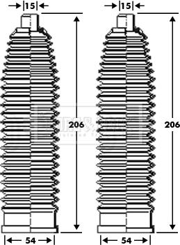 Borg & Beck BSG3299 - Putekļusargu komplekts, Stūres iekārta autodraugiem.lv