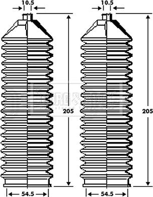 Borg & Beck BSG3294 - Putekļusargu komplekts, Stūres iekārta autodraugiem.lv