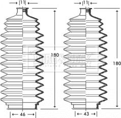Borg & Beck BSG3246 - Putekļusargu komplekts, Stūres iekārta autodraugiem.lv