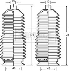 Borg & Beck BSG3241 - Putekļusargu komplekts, Stūres iekārta autodraugiem.lv