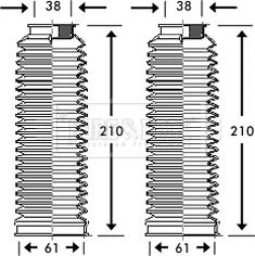 Borg & Beck BSG3217 - Putekļusargu komplekts, Stūres iekārta autodraugiem.lv
