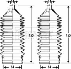 Borg & Beck BSG3284 - Putekļusargu komplekts, Stūres iekārta autodraugiem.lv