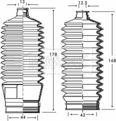 Borg & Beck BSG3232 - Putekļusargu komplekts, Stūres iekārta autodraugiem.lv
