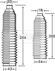 Borg & Beck BSG3220 - Putekļusargu komplekts, Stūres iekārta autodraugiem.lv