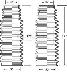 Borg & Beck BSG3223 - Putekļusargu komplekts, Stūres iekārta autodraugiem.lv