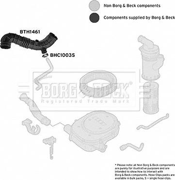 Borg & Beck BTH1461 - Gaisa tvērēja caurule, Gaisa filtrs autodraugiem.lv