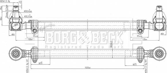 Borg & Beck BTR33267 - Stūres šķērsstiepnis autodraugiem.lv