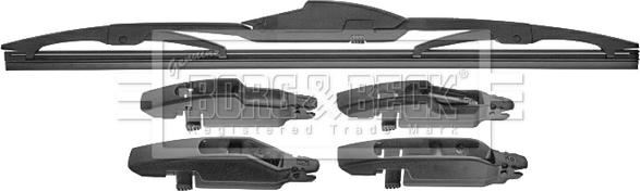 Borg & Beck BW14R.10 - Stikla tīrītāja slotiņa autodraugiem.lv