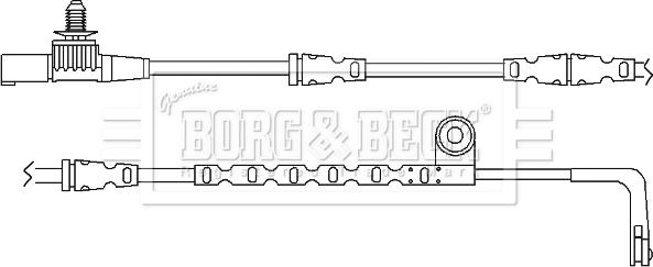 Borg & Beck BWL3046 - Indikators, Bremžu uzliku nodilums autodraugiem.lv