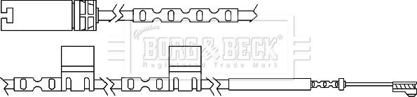 Borg & Beck BWL3053 - Indikators, Bremžu uzliku nodilums autodraugiem.lv