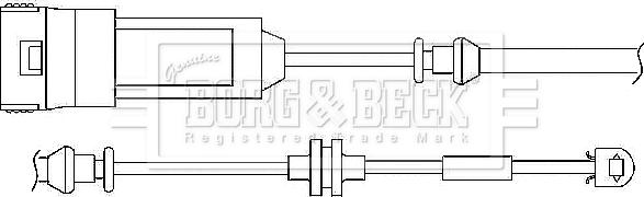 Borg & Beck BWL3016 - Indikators, Bremžu uzliku nodilums autodraugiem.lv