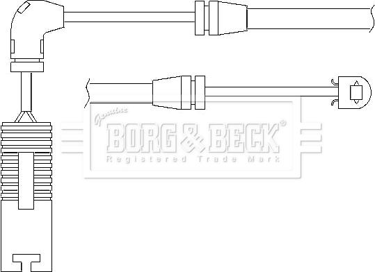 Borg & Beck BWL3012 - Indikators, Bremžu uzliku nodilums autodraugiem.lv