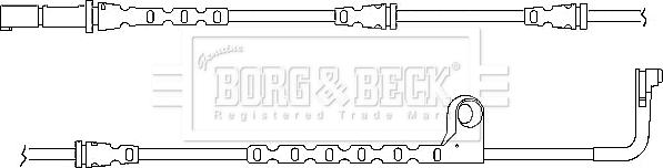 Borg & Beck BWL3033 - Indikators, Bremžu uzliku nodilums autodraugiem.lv