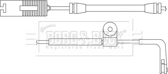 Borg & Beck BWL3071 - Indikators, Bremžu uzliku nodilums autodraugiem.lv