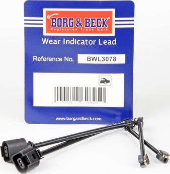 Borg & Beck BWL3078 - Indikators, Bremžu uzliku nodilums autodraugiem.lv