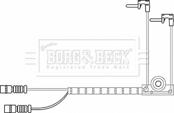 Borg & Beck BWL3197 - Indikators, Bremžu uzliku nodilums autodraugiem.lv