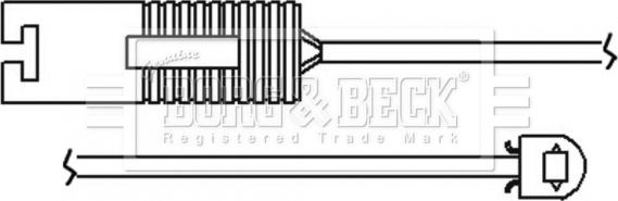 Borg & Beck BWL3124 - Indikators, Bremžu uzliku nodilums autodraugiem.lv
