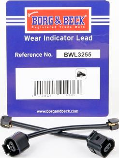 Borg & Beck BWL3255 - Indikators, Bremžu uzliku nodilums autodraugiem.lv
