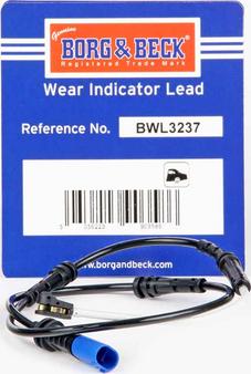 Borg & Beck BWL3237 - Indikators, Bremžu uzliku nodilums autodraugiem.lv