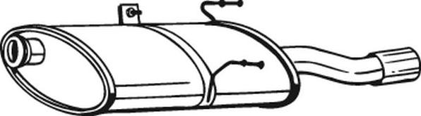Bosal 190-925 - Izplūdes gāzu trokšņa slāpētājs (pēdējais) autodraugiem.lv