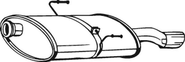 Bosal 190-911 - Izplūdes gāzu trokšņa slāpētājs (pēdējais) autodraugiem.lv