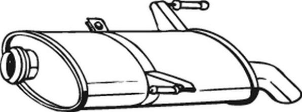 Bosal 190-501 - Izplūdes gāzu trokšņa slāpētājs (pēdējais) autodraugiem.lv