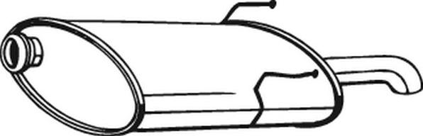 Bosal 190-361 - Izplūdes gāzu trokšņa slāpētājs (pēdējais) autodraugiem.lv