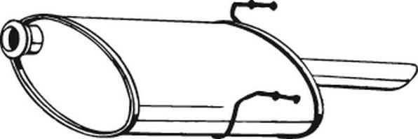 Bosal 190-861 - Izplūdes gāzu trokšņa slāpētājs (pēdējais) autodraugiem.lv