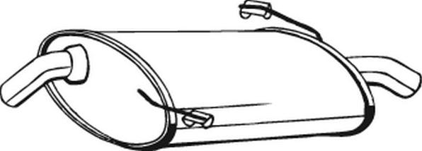 Bosal 190-907 - Izplūdes gāzu trokšņa slāpētājs (pēdējais) autodraugiem.lv