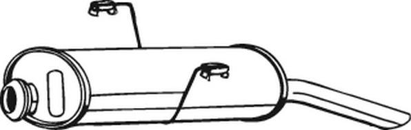 Bosal 190-231 - Izplūdes gāzu trokšņa slāpētājs (pēdējais) autodraugiem.lv