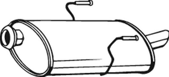 Bosal 190-275 - Izplūdes gāzu trokšņa slāpētājs (pēdējais) autodraugiem.lv