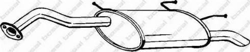 Bosal 145-393 - Izplūdes gāzu trokšņa slāpētājs (pēdējais) autodraugiem.lv