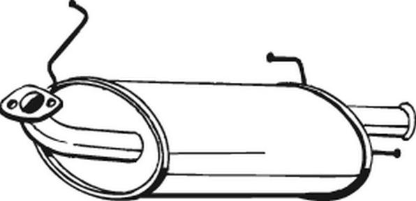 Bosal 145-235 - Izplūdes gāzu trokšņa slāpētājs (pēdējais) autodraugiem.lv