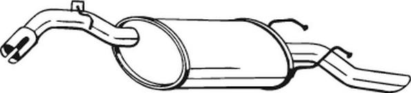 Bosal 141-213 - Izplūdes gāzu trokšņa slāpētājs (pēdējais) autodraugiem.lv