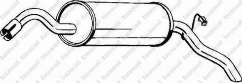Bosal 154-983 - Izplūdes gāzu trokšņa slāpētājs (pēdējais) autodraugiem.lv