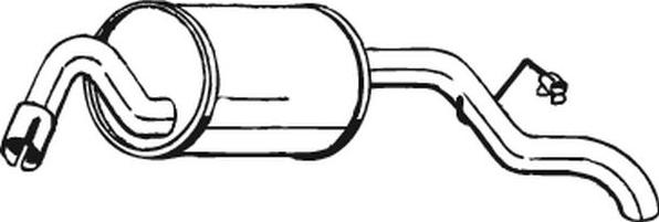 Bosal 154-935 - Izplūdes gāzu trokšņa slāpētājs (pēdējais) autodraugiem.lv