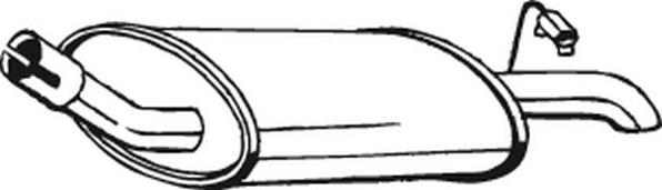 Bosal 154-929 - Izplūdes gāzu trokšņa slāpētājs (pēdējais) autodraugiem.lv