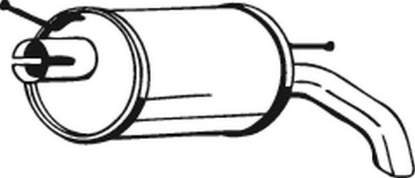Bosal 154-511 - Izplūdes gāzu trokšņa slāpētājs (pēdējais) autodraugiem.lv