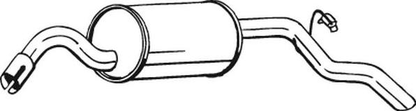 Bosal 154-051 - Izplūdes gāzu trokšņa slāpētājs (pēdējais) autodraugiem.lv